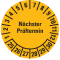 Prüfplakette Nächster Prüftermin, 25-30, gelb, Folie, ablösbar, Ø 25mm, 21 / Bogen Bild 1