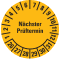 Prüfplakette Nächster Prüftermin, 26-31, gelb, Folie, ablösbar, Ø 30mm, 18 / Bogen Bild 1