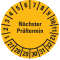 Prüfplakette Nächster Prüftermin, 27-32, gelb, Folie, ablösbar, Ø 20mm, 36 / Bogen Bild 1