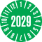 Prüfplakette 2029, grün, Dokumentenfolie, selbstklebend, Ø 35mm, 10 / Bogen Bild 1