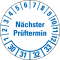 Prüfplakette nächster Prüftermin 30-33, weiß, Folie, mit Spezialkleber, Ø 35mm, 10 / Bogen Bild 1