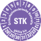 Prüfplakette STK 28-33, violett, Folie, m.Spezialkl.Oberflächenschutz, Ø30mm, 18 / Bogen Bild 1