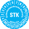 Prüfplakette STK 30-35, hellblau, Folie, m.Spezialkl.Oberflächenschutz, Ø30mm, 18 / Bogen Bild 1