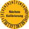 Prüfplakette Nächste Kalibrierung 26-29, gelb, Dokumentenfolie, Ø 20mm, 36 / Bogen Bild 1