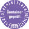 Prüfplakette Container geprüft 2028, violett, Hochleistungsfolie, Ø 30mm, 18 / Bogen Bild 1