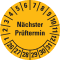 Prüfplakette Nächster Prüftermin, 26-31, gelb, Folie, ablösbar, Ø 30mm, 18 / Bogen Bild 1