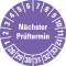 Prüfplakette Nächster Prüftermin, 28-33, violett, Folie, ablösbar, Ø 30mm, 18 / Bogen Bild 1