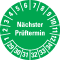 Prüfplakette Nächster Prüftermin, 29-34, grün, Folie, ablösbar, Ø 30mm, 18 / Bogen Bild 1