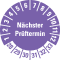 Prüfplakette Nächster Prüftermin 28-33, violett, Schachbrettfolie, Ø 30mm, 18 / Bogen Bild 1