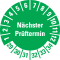 Prüfplakette Nächster Prüftermin 29-34, grün, Schachbrettfolie, Ø 30mm, 18 / Bogen Bild 1