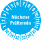 Prüfplakette Nächster Prüftermin 30-35, hellblau, Schachbrettfolie, Ø 30mm, 18 / Bogen Bild 1