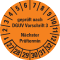 Prüfpl.gepr.n.DGUV Vorschrift 3 Nächster Prüftermin, 27-32, orange, Folie, ablösbar, Ø 25mm, 500/Rolle Bild 1