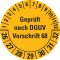 Prüfplakette G.n.DGUV Vorschr.68,26-32, gelb, Folie, Oberflächensch, Ø 40mm, 10 / Bogen Bild 1