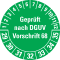 Prüfplakette G.n.DGUV Vorschr.68,29-35, grün, Folie, Oberflächensch, Ø 40mm, 10 / Bogen Bild 1