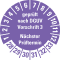 Prüfplakette geprüft nach DGUV Vorschrift 3 28-33, violett, Schachbrettfolie, Ø30mm, 18 / Bogen Bild 1