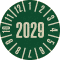 Prüfplakette 2029, grün, Primärfaser-Graspapier, selbstklebend, Ø 30mm, 500/Rolle Bild 1