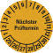 Prüfplakette Nächster Prüftermin 25-30, gelb, Primärfaser-Graspapier, Ø 30mm, 18 / Bogen Bild 1