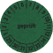 Prüfplakette geprüft 29-34, grün, Primärfaser-Graspapier, Ø 30mm, 18 / Bogen Bild 1