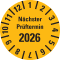 Prüfplakette Nächster Prüftermin 2026, gelb, Polyesterfolie, Spezialkleber, Ø 20mm, 36 / Bogen Bild 1