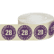 Prüfplakette 28, violett, Primärfaser- Graspapier, Ø 30mm, 500 / Rolle Bild 2