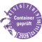 Prüfplakette Container geprüft 2028, violett, Hochleistungsfolie, Ø 30mm, 18 / Bogen Bild 3