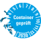 Prüfplakette Container geprüft 2030, hellblau, Hochleistungsfolie, Ø 30mm, 18 / Bogen Bild 3