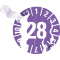 Prüfplakette 28, violett, Sicherheitsfolie, selbstklebend, Ø 15mm, 60 / Bogen Bild 3