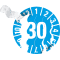 Prüfplakette 30, hellblau, Sicherheitsfolie, selbstklebend, Ø 15mm, 60 / Bogen Bild 3