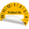 Prüfplakette 2026 Prüfteil-Nr, gelb, Folie, ablösbar, Ø 40mm, 10 / Bogen Bild 3