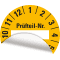 Prüfplakette 2029 Prüfteil-Nr, gelb, Folie, ablösbar, Ø 40mm, 10 / Bogen Bild 3