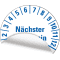 Prüfplakette nächster Prüftermin 25-28, weiß, Folie, mit Spezialkleber, Ø 25mm, 21 / Bogen Bild 3