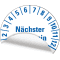Prüfplakette nächster Prüftermin 27-30, weiß, Folie, mit Spezialkleber, Ø 25mm, 21 / Bogen Bild 3