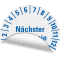 Prüfplakette nächster Prüftermin 28-31, weiß, Folie, mit Spezialkleber, Ø 25mm, 21 / Bogen Bild 3