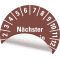 Prüfplakette Nächster Prüftermin, 25-30, braun, Folie, ablösbar, Ø 30mm, 18 / Bogen Bild 3