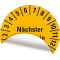 Prüfplakette Nächster Prüftermin, 26-31, gelb, Folie, ablösbar, Ø 30mm, 18 / Bogen Bild 3