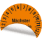Prüfplakette Nächster Prüftermin, 27-32, orange, Folie, ablösbar, Ø 30mm, 18 / Bogen Bild 3