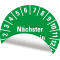 Prüfplakette Nächster Prüftermin, 29-34, grün, Folie, ablösbar, Ø 30mm, 18 / Bogen Bild 3