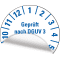 Prüfplakette geprüft nach DGUV Vorschrift 3 2026, weiß, Folie, mit Spezialkleber, Ø25mm, 21 / Bogen Bild 3
