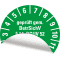 Prüfplakette BetrSichV §14, DGUV52, Nächster Prüftermin, 2029, grün, Folie, Spezialkleber, Ø30mm, 18 / Bogen Bild 3