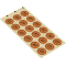 Prüfplakette 27, orange, Primärfaser-Graspapier, Ø 30mm, 18 / Bogen Bild 2
