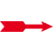 Drehrichtungspfeil, RoHS konform, rot, Folie, selbstklebend, 45x9mm, 500/Rolle Bild 1