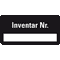 Inventaretikett Inventar-Nr, schwarz, Dokumentenfolie, Spezialkleber, 40x20mm, 16 / Bogen Bild 1