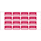 Inventaretikett Inventar-Nr, rot, Dokumentenfolie, Spezialkleber, 40x20mm, 16 / Bogen Bild 2