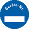 Etikett Geräte-Nummer, blau, Hochleistungsfolie, Klappkaschierung, Ø 40mm, 10 / Bogen Bild 1