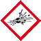 Minisymbol GHS 01 Explosive Stoffe, Polyesterfolie, selbstklebend, 20x20mm, 30 / Bogen Bild 1