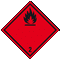 Gefahrgutzettel (Placards) Klasse 2.1 Entzündbare Gase, Aluminium, 300 x 300mm Bild 1