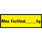Regalbelastungs-Aufkleber max. Fachlast, zum Beschriften, Folie, 150x50mm, 5 / Bogen Bild 1