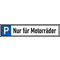 Parkplatzreservierungsschild Motorräder, mit Befestigungsset 1, 520 x 110mm Bild 1