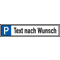 Parkplatz-Reservierungsschild, Text nach Wunsch, 4 Bohrungen, Aluminium RA0, reflektierend, 520x110mm Bild 1