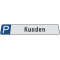 Parkplatz-Reservierungsschild, Text nach Wunsch, 4 Bohrungen, Aluminium RA0, reflektierend, 520x110mm Bild 3